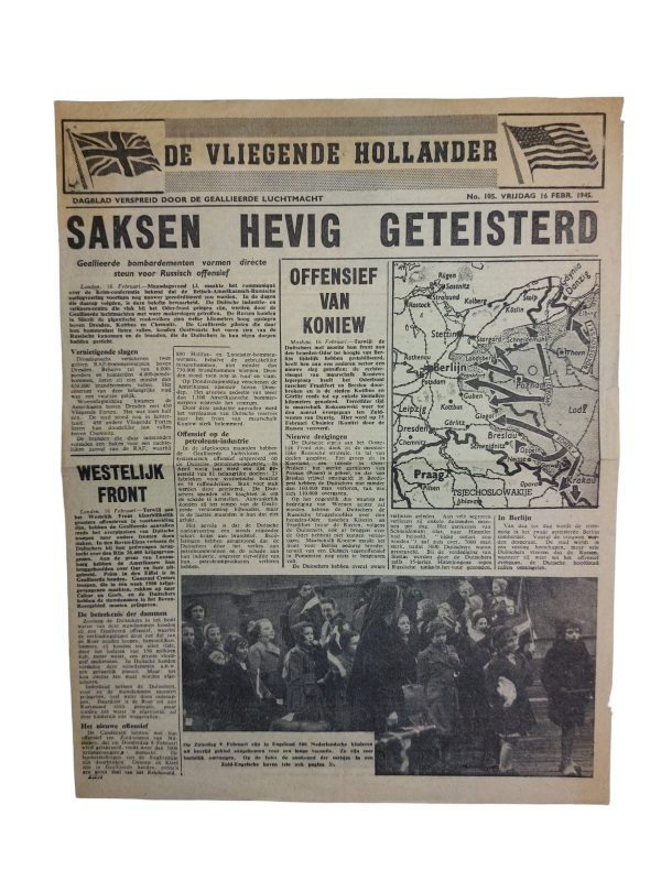 Flying Dutchman Newspaper / Vliegende Hollander Krant / 16-02-1945