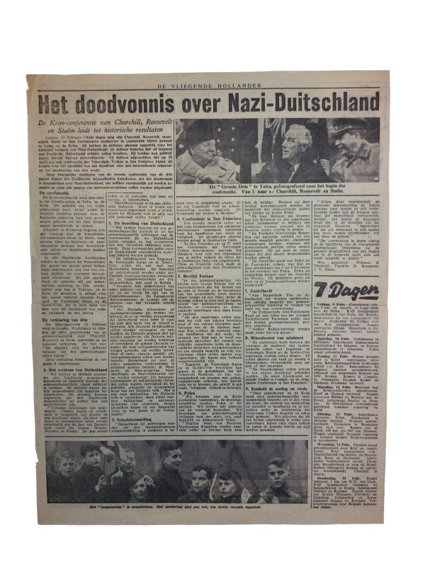 Flying Dutchman Newspaper / Vliegende Hollander Krant / 16-02-1945