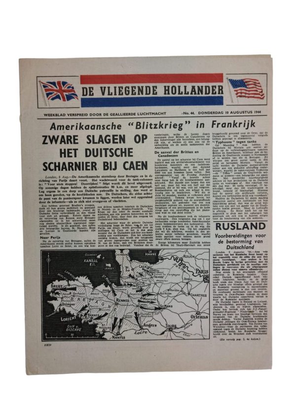 Flying Dutchman Newspaper / Vliegende Hollander Krant / 10-08-1944
