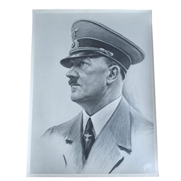 state portret hitler drawing