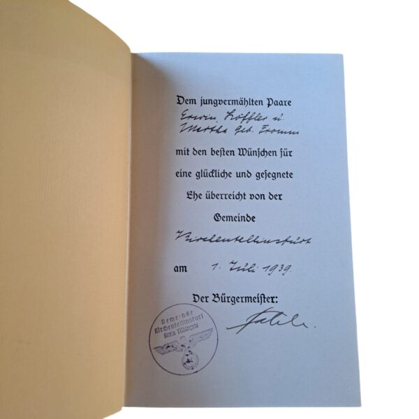 adolf hitler mein kampf wedding edition burgermeister signature