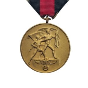sudetenland medal with ribbon front