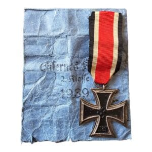 iron cross second class 98 rudolf souval with packet