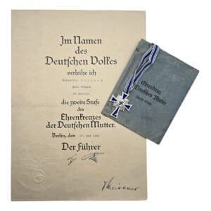 mothers cross in silver with packet and document 2