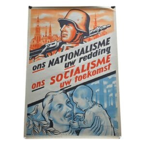 ons nationalisme uw redding ons socialisme uw toekomst poster nsb