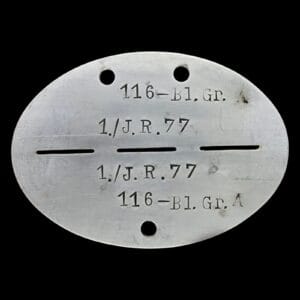 1.jr.77 erkennungsmarke