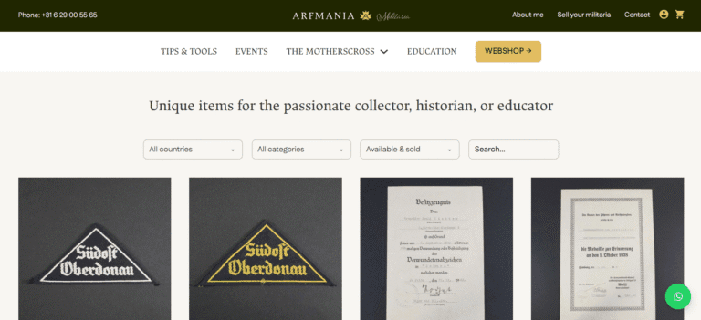 Militaria Dealer Arfmania.com