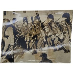 press photo italian troops in the saar region