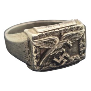 ww2 german luftwaffe private purchase silver ring – 800 marked 5